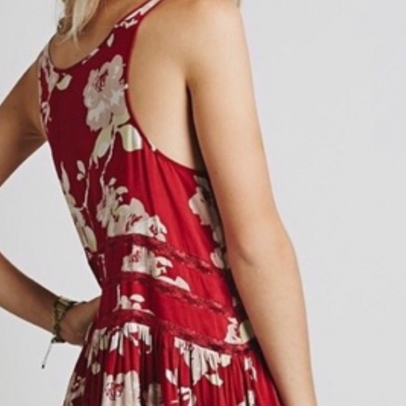 Free people red trapeze slip dress/tunic. Never worn - Picture 2 of 5
